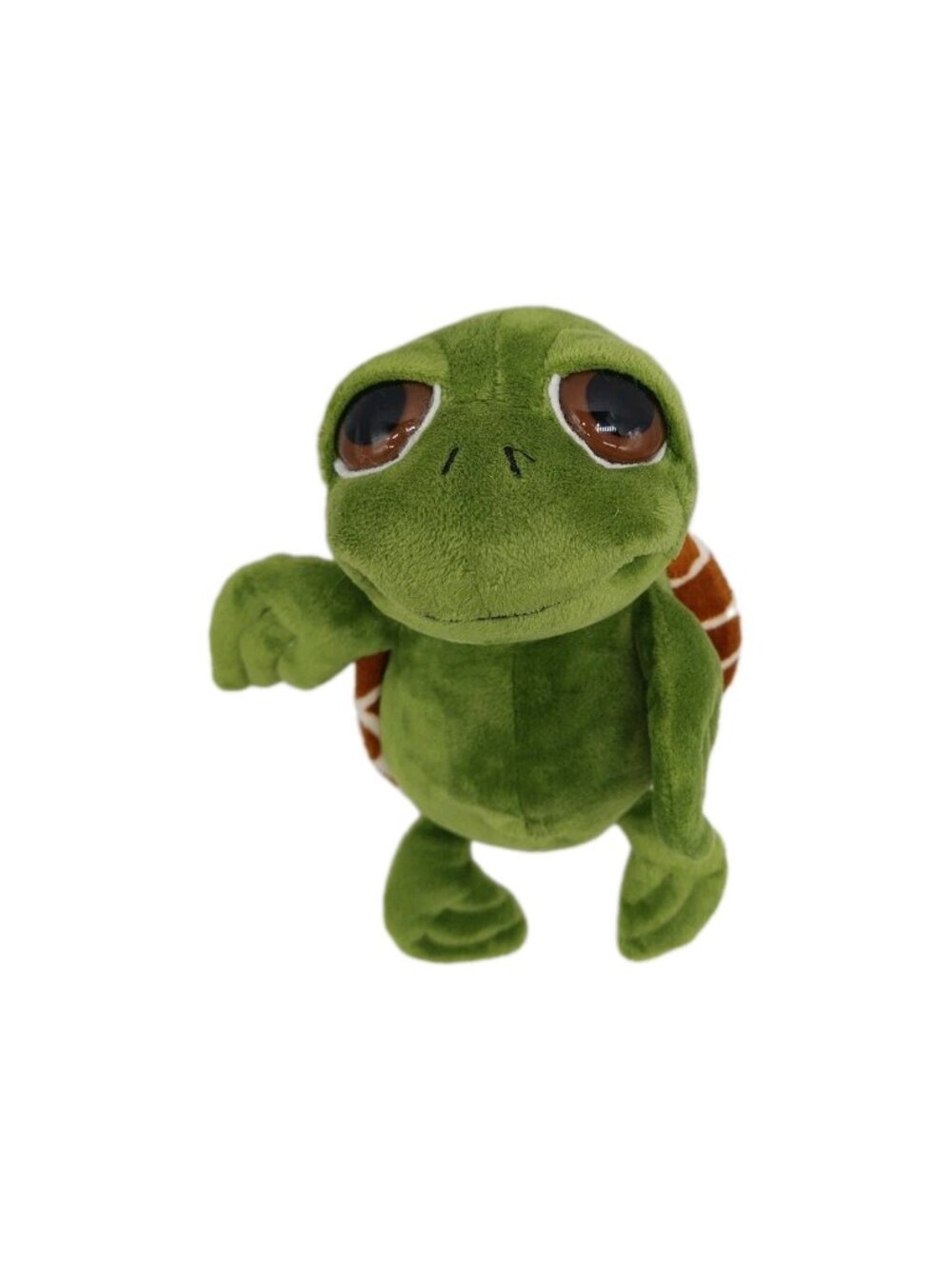The Petting Zoo Sea Turtle Big Eyes Plush Stuffed Animal 11” Green Brown 1994